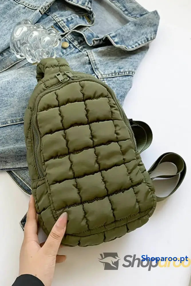 Quilted Nylon Crossbody Bag