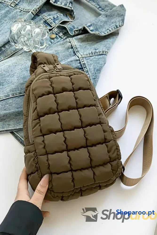 Quilted Nylon Crossbody Bag
