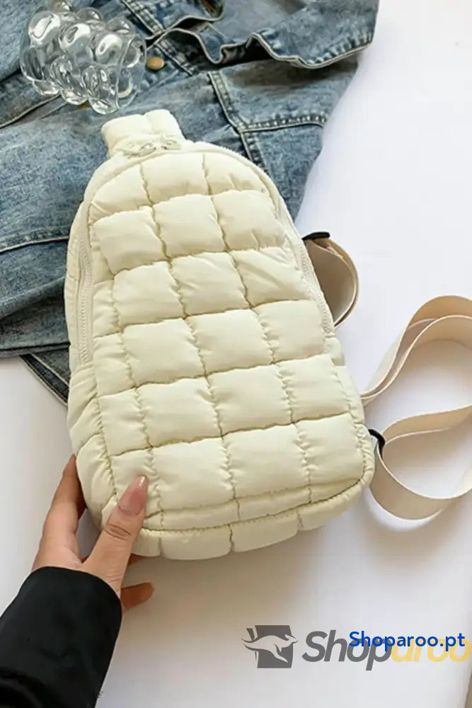 Quilted Nylon Crossbody Bag