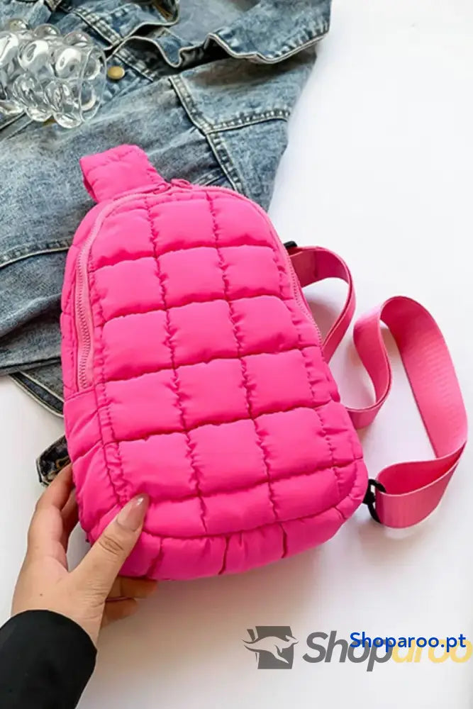 Quilted Nylon Crossbody Bag