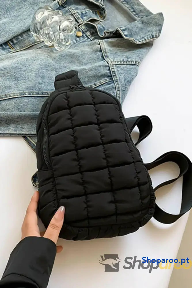 Quilted Nylon Crossbody Bag