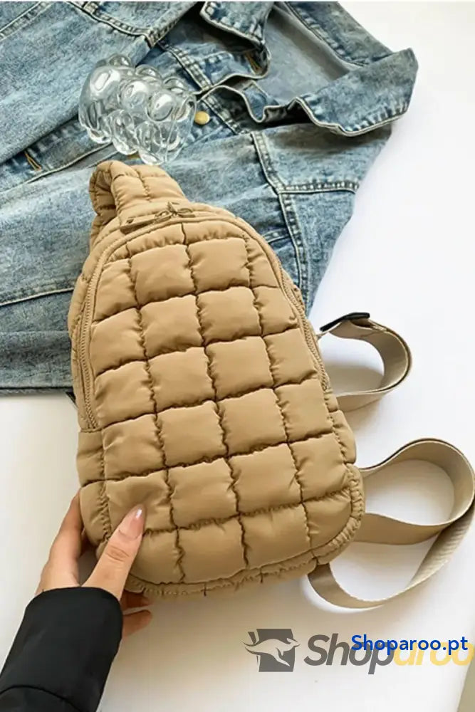 Quilted Nylon Crossbody Bag