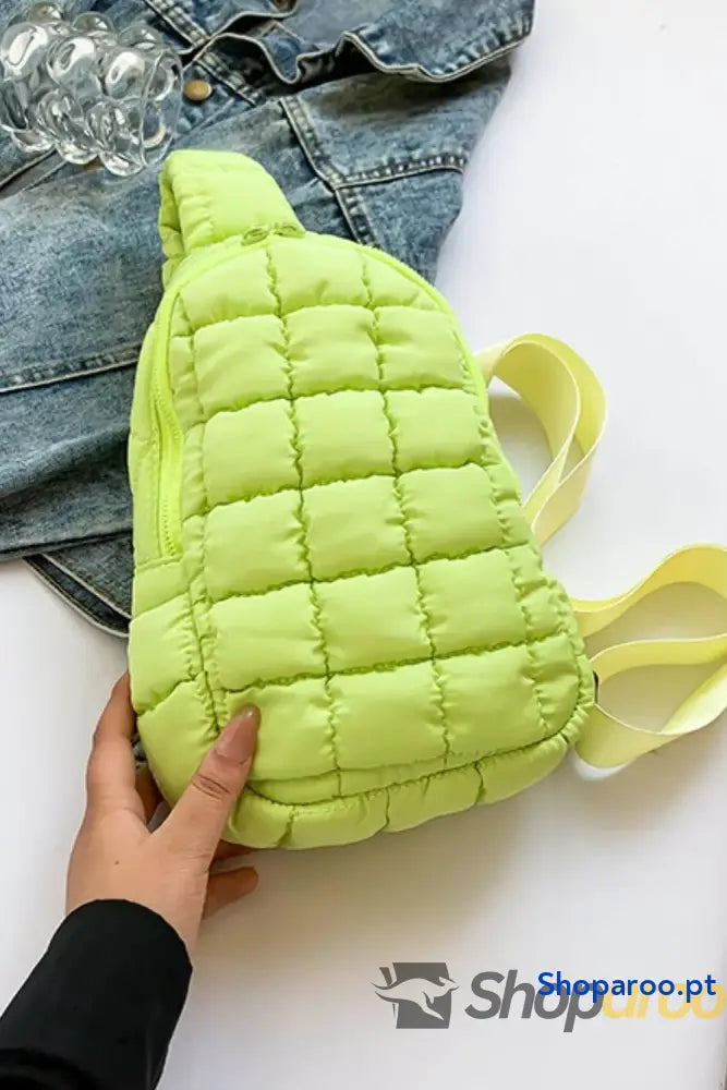 Quilted Nylon Crossbody Bag