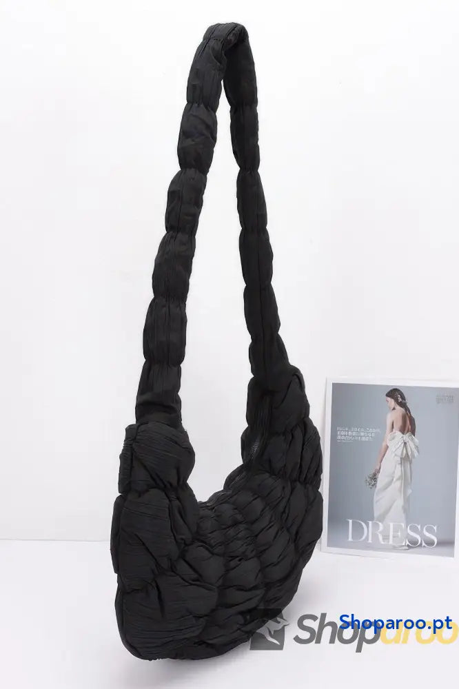 Bolsa acolchoada a tiracolo de nylon acolchoado