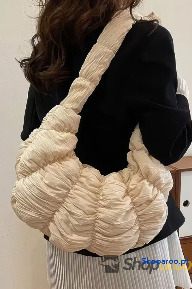 Bolsa acolchoada a tiracolo de nylon acolchoado