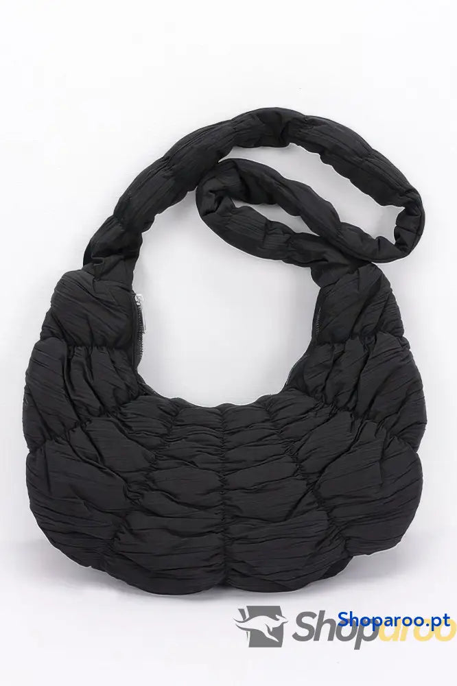 Bolsa acolchoada a tiracolo de nylon acolchoado