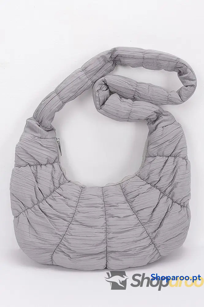 Bolsa acolchoada a tiracolo de nylon acolchoado