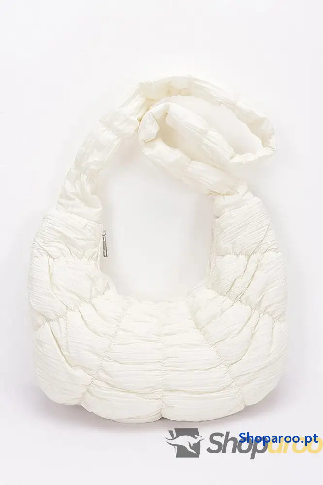 Bolsa acolchoada a tiracolo de nylon acolchoado