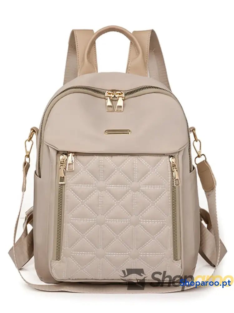Quilted Oxford Cloth Backpack Bag