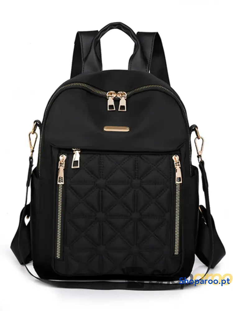 Quilted Oxford Cloth Backpack Bag