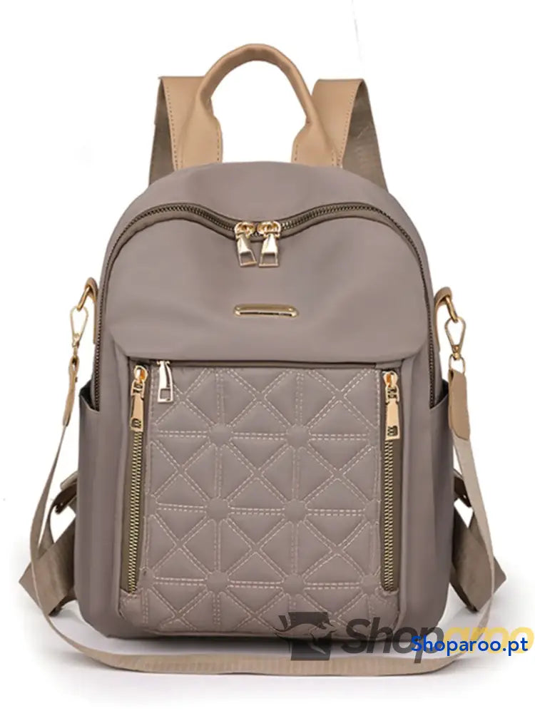 Quilted Oxford Cloth Backpack Bag