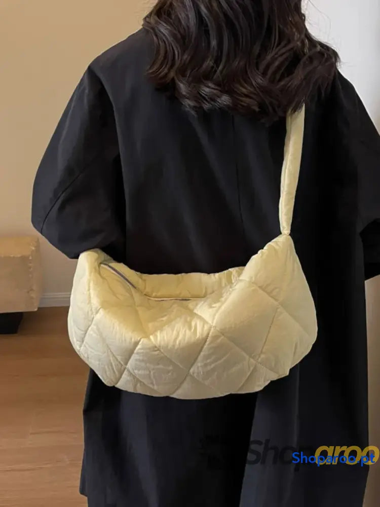 Quilted Polyester Crossbody Bag