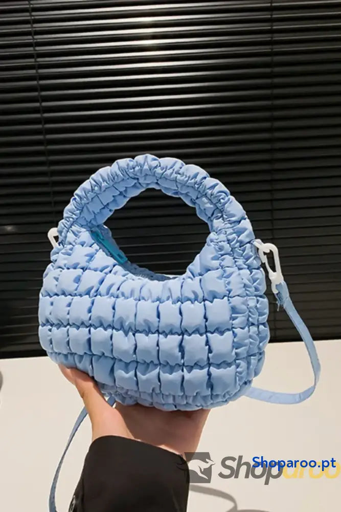 Quilted Puffy Removable Strap Crossbody Bag