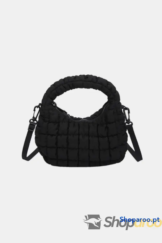 Quilted Puffy Removable Strap Crossbody Bag