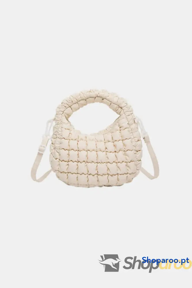 Quilted Puffy Removable Strap Crossbody Bag