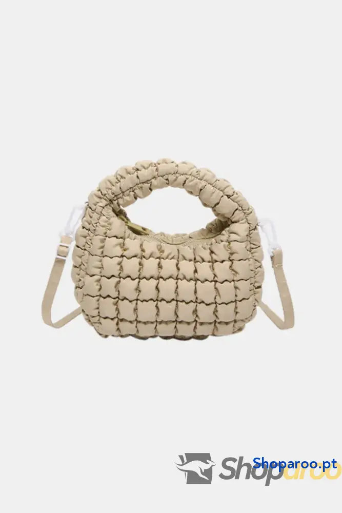 Quilted Puffy Removable Strap Crossbody Bag