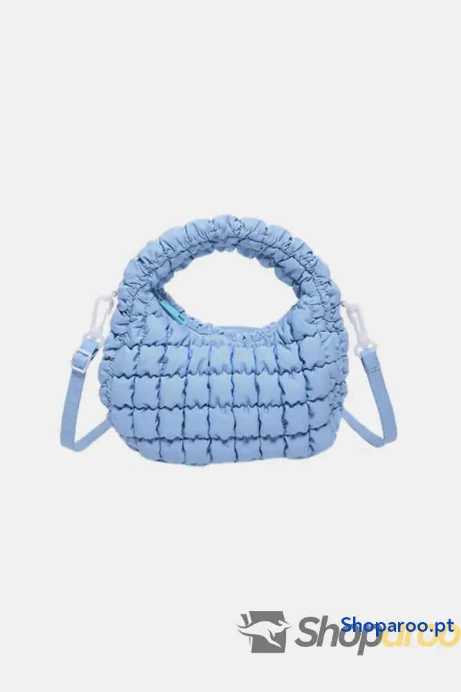 Quilted Puffy Removable Strap Crossbody Bag