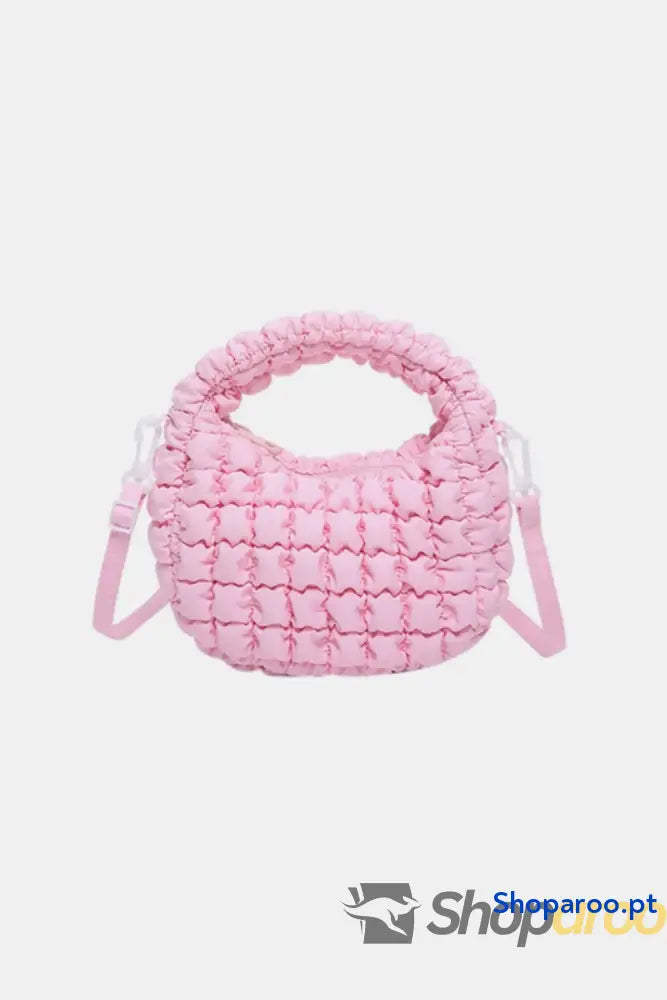 Quilted Puffy Removable Strap Crossbody Bag