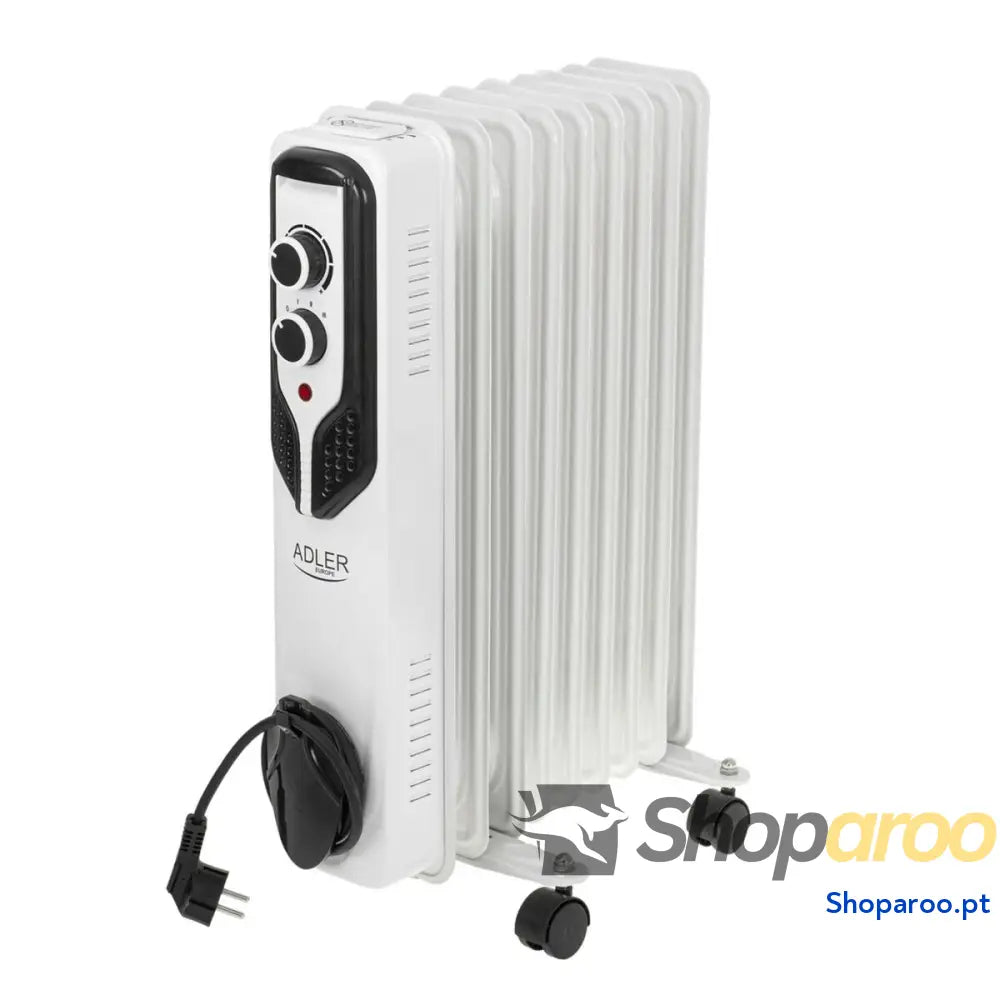 Radiador de Óleo Adler AD 7816 Branco Preto 2000 W