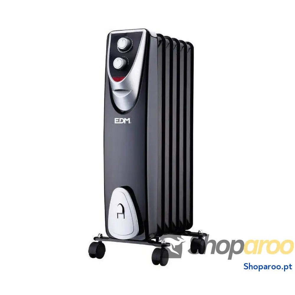 Radiador EDM 07126 Black Edition Preto/Cinzento 1000 W