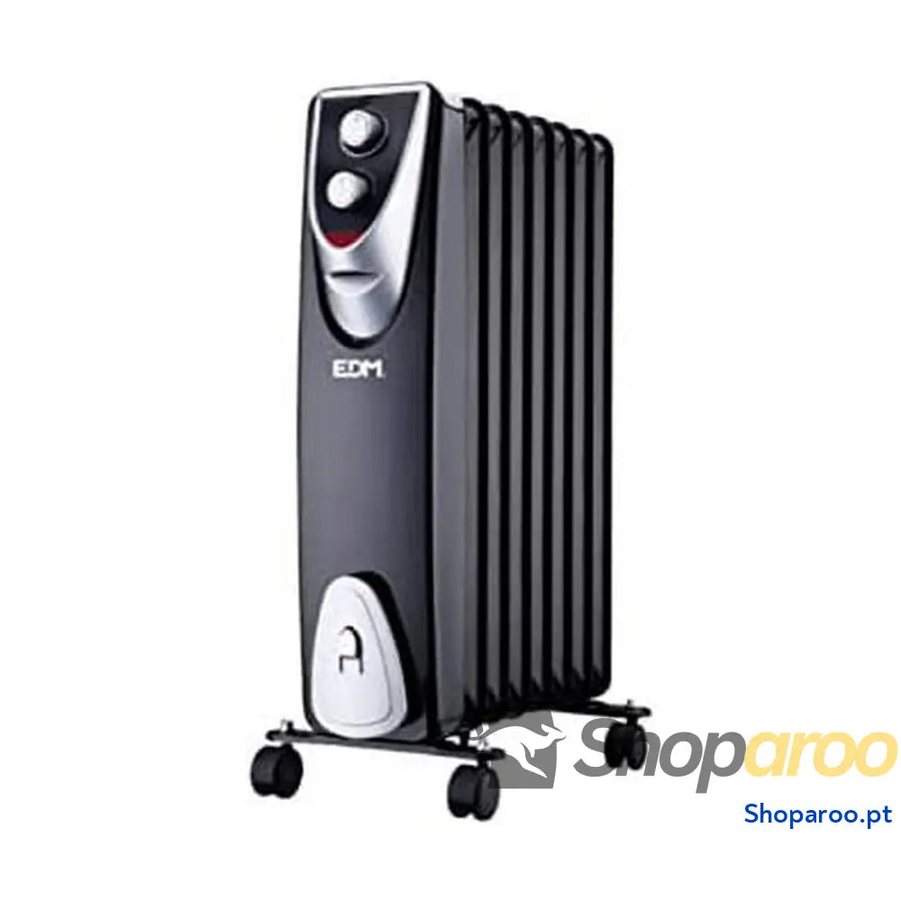 Radiador EDM 07127 Black Edition Preto/Cinzento 1500 W