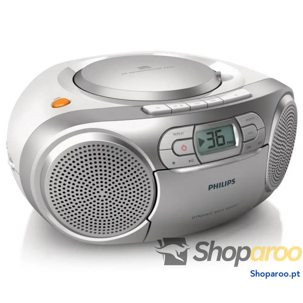 Rádio Cassete Philips AZ127/12 FM 2W Prateado