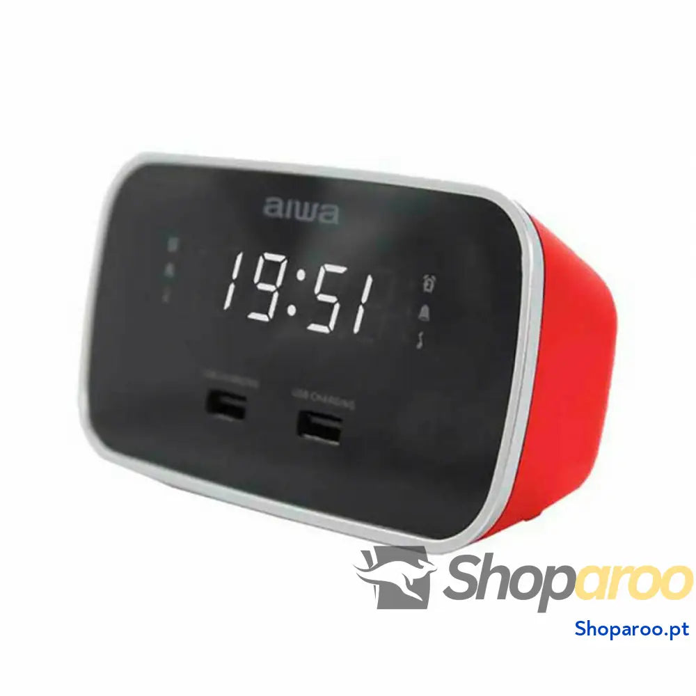 Rádio Despertador Aiwa CRU 19RD Vermelho