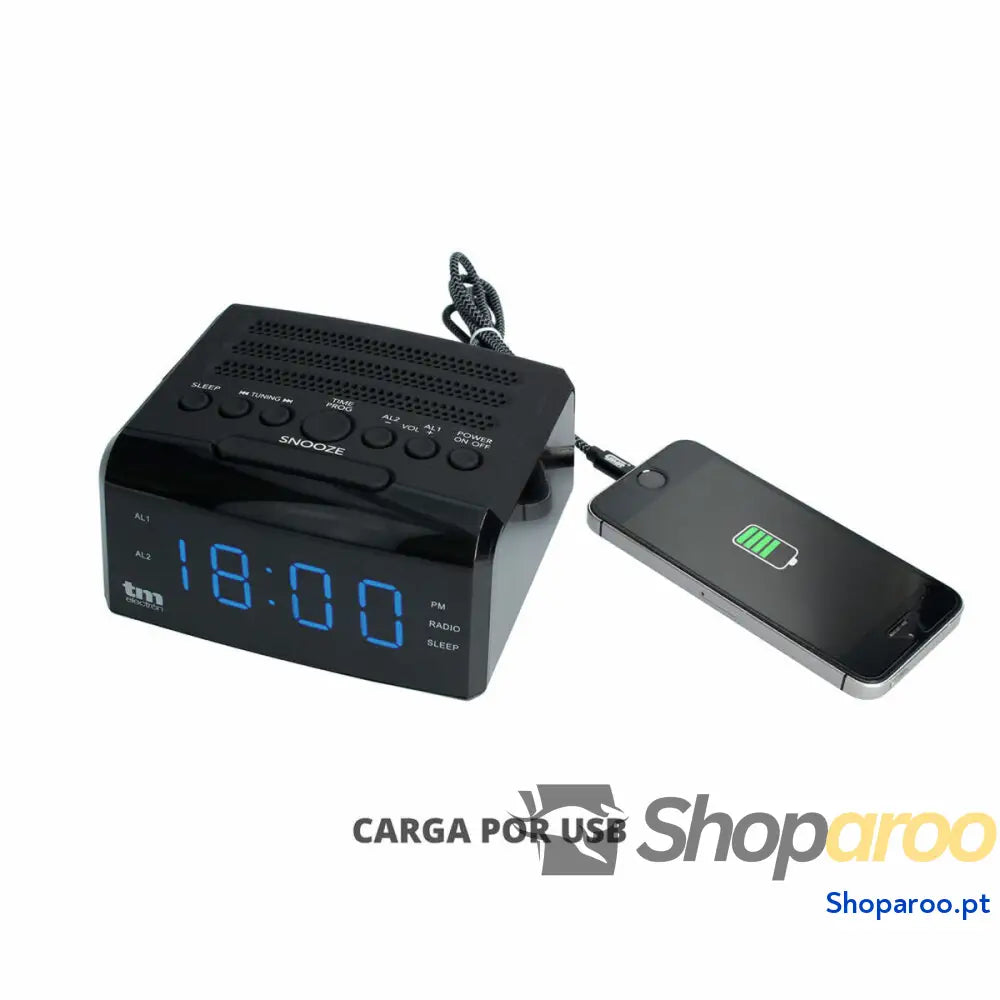 Rádio Despertador LED PLL FM 0,5 W