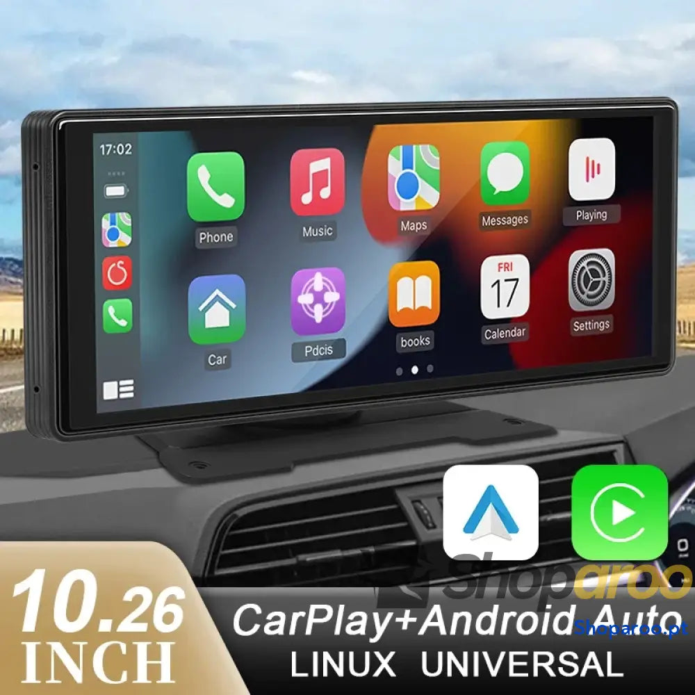 Rádio multimédia 10,26 polegadas Car Play Android Auto sem fios Bluetooth