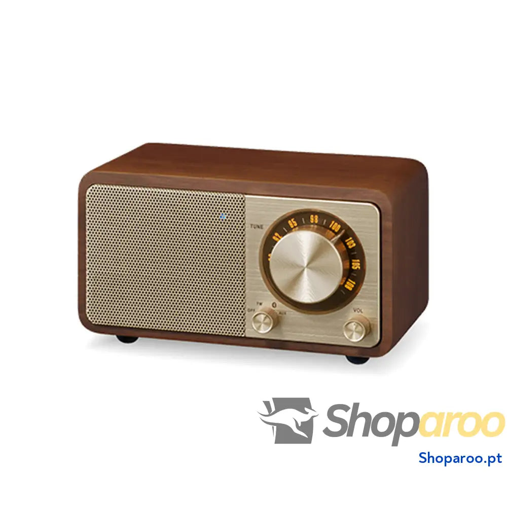Rádio Portátil Bluetooth Sangean Retro Madeira FM