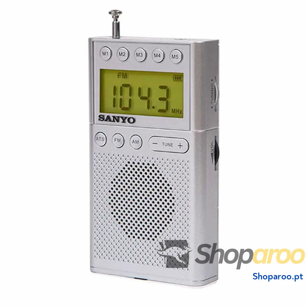 Rádio Portátil Digital Sanyo Prateado AM/FM