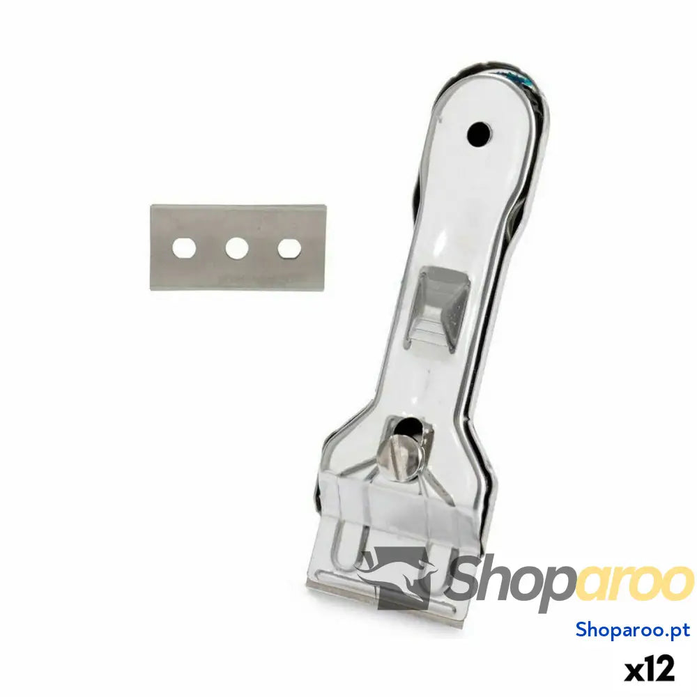Raspador para Placas de Vitrocerâmica Kinvara 22275 Prateado Metal 13,5 x 4,5 1 cm (12 Unidades)