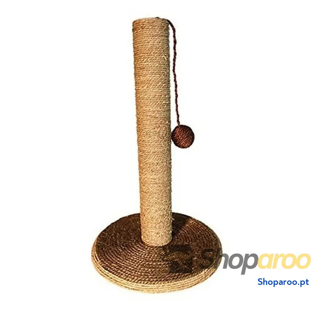 Raspador poste para gatos com bola branco e azul 45 cm