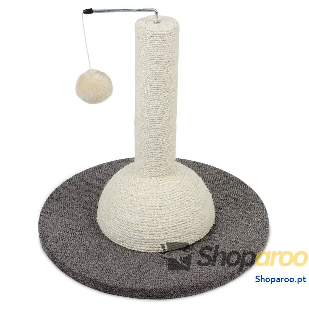 Raspador poste para gatos com bola branco e azul 45 cm