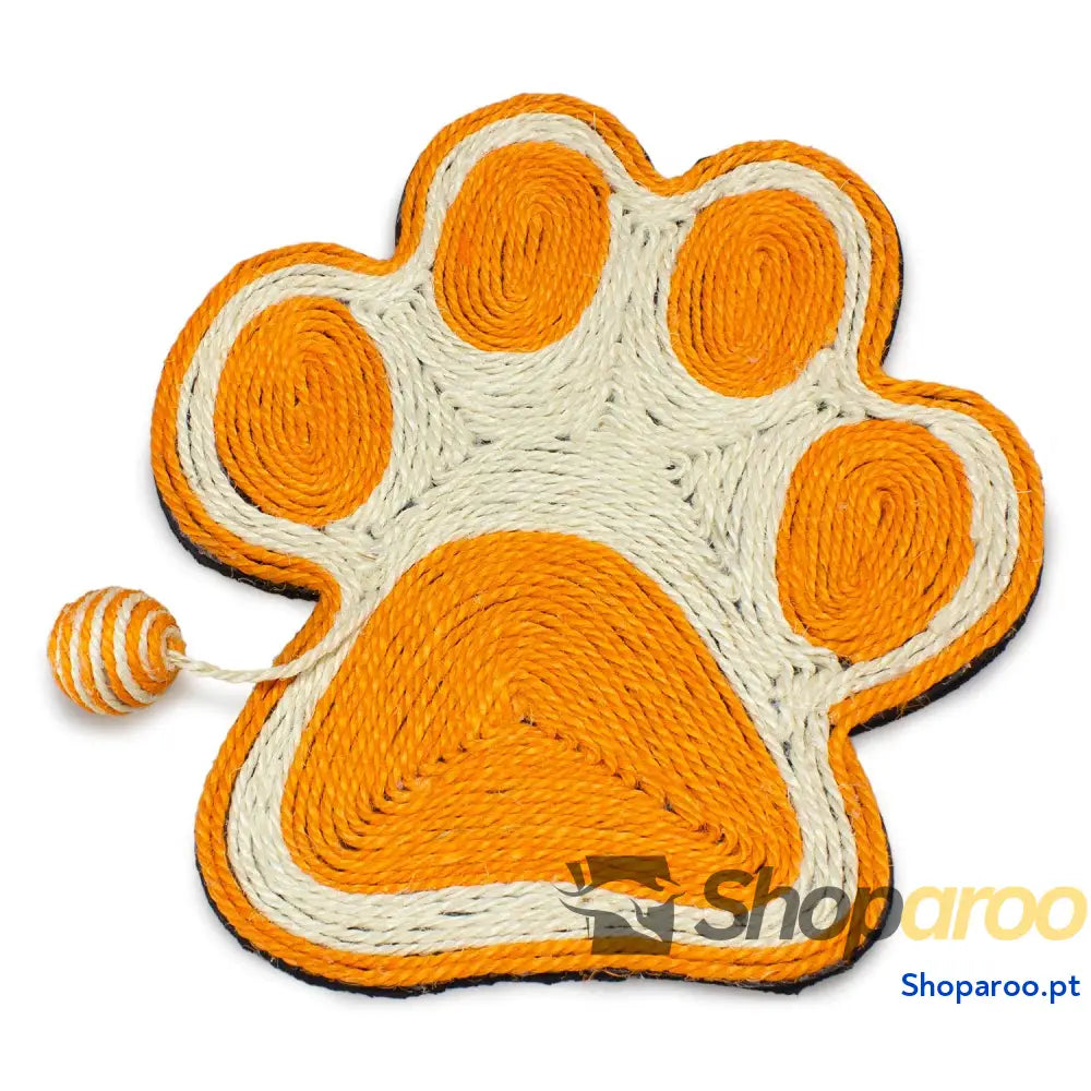 Raspador poste para gatos com bola branco e azul 45 cm