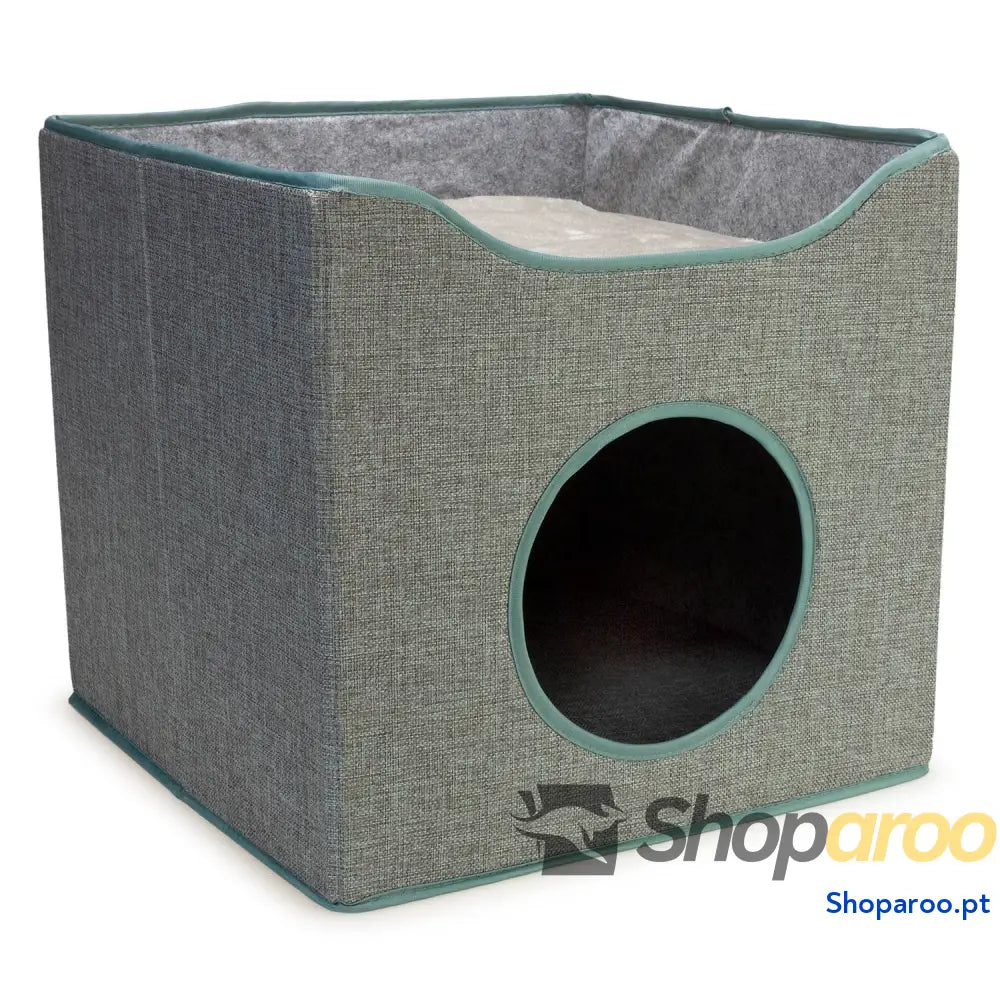 Raspador poste para gatos com bola branco e azul 45 cm