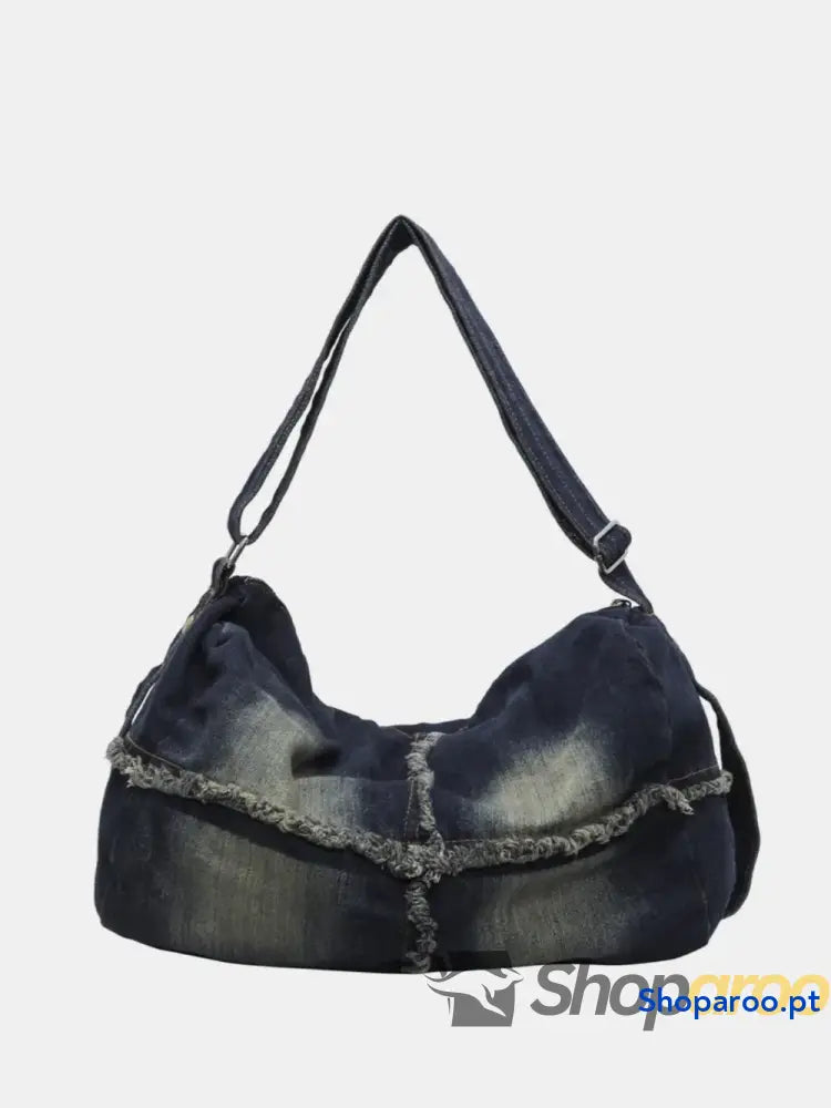 Raw Hem Gradient Crossbody Bag