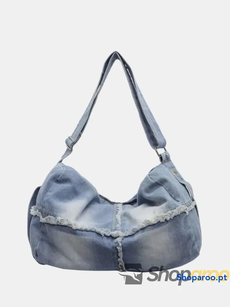 Raw Hem Gradient Crossbody Bag