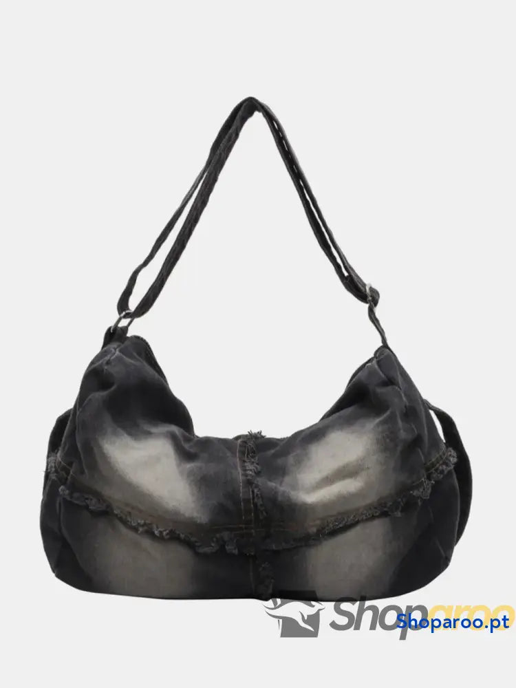 Raw Hem Gradient Crossbody Bag