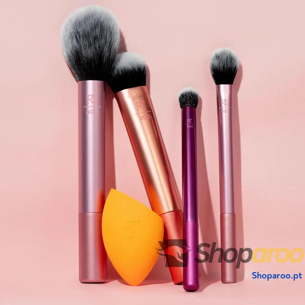 Real Techniques Kit Maquilhagem Everyday Essentials com Esponja Misturadora