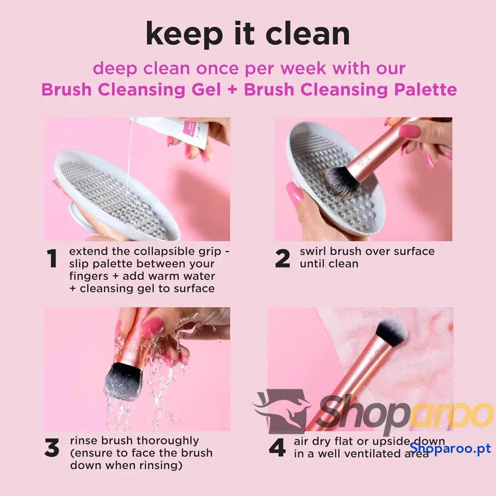 Real Techniques Kit Maquilhagem Everyday Essentials com Esponja Misturadora