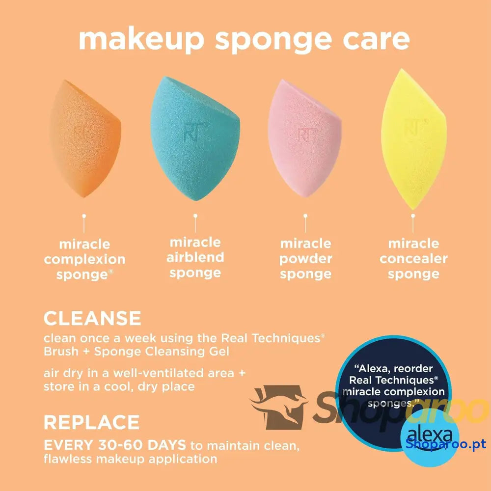 Real Techniques Kit Maquilhagem Everyday Essentials com Esponja Misturadora