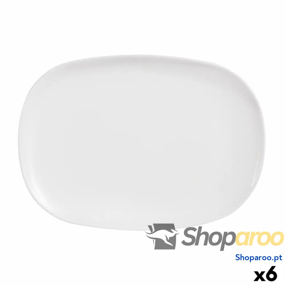 Recipiente de Cozinha Luminarc Sweet Line Retangular Branco Vidro 35 x 24 cm (6 Unidades)