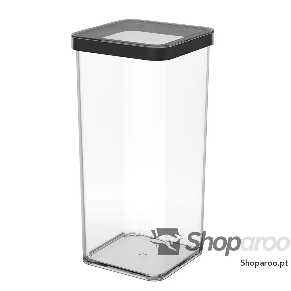 Recipiente para Conservar Alimentos Rotho Loft Preto Transparente 1,5 L