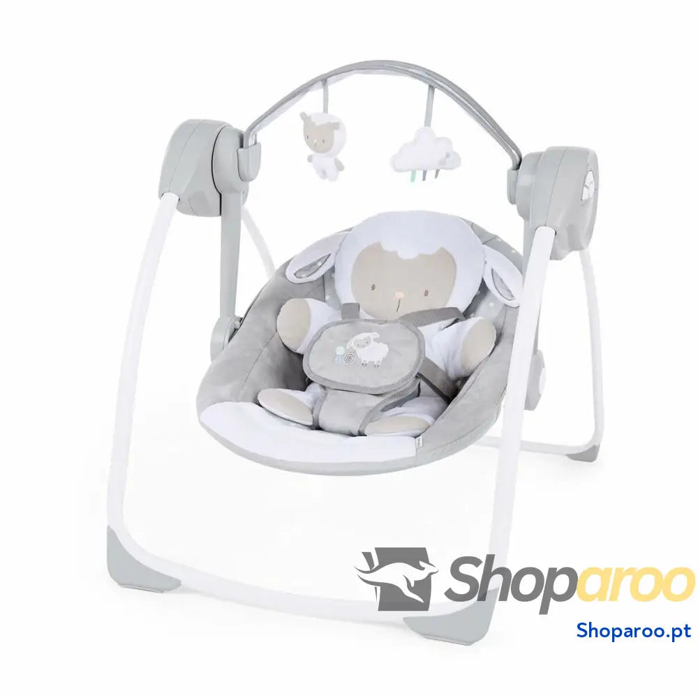 Rede para Bebé Ingenuity Cuddle Lamb Compacto Cinzento