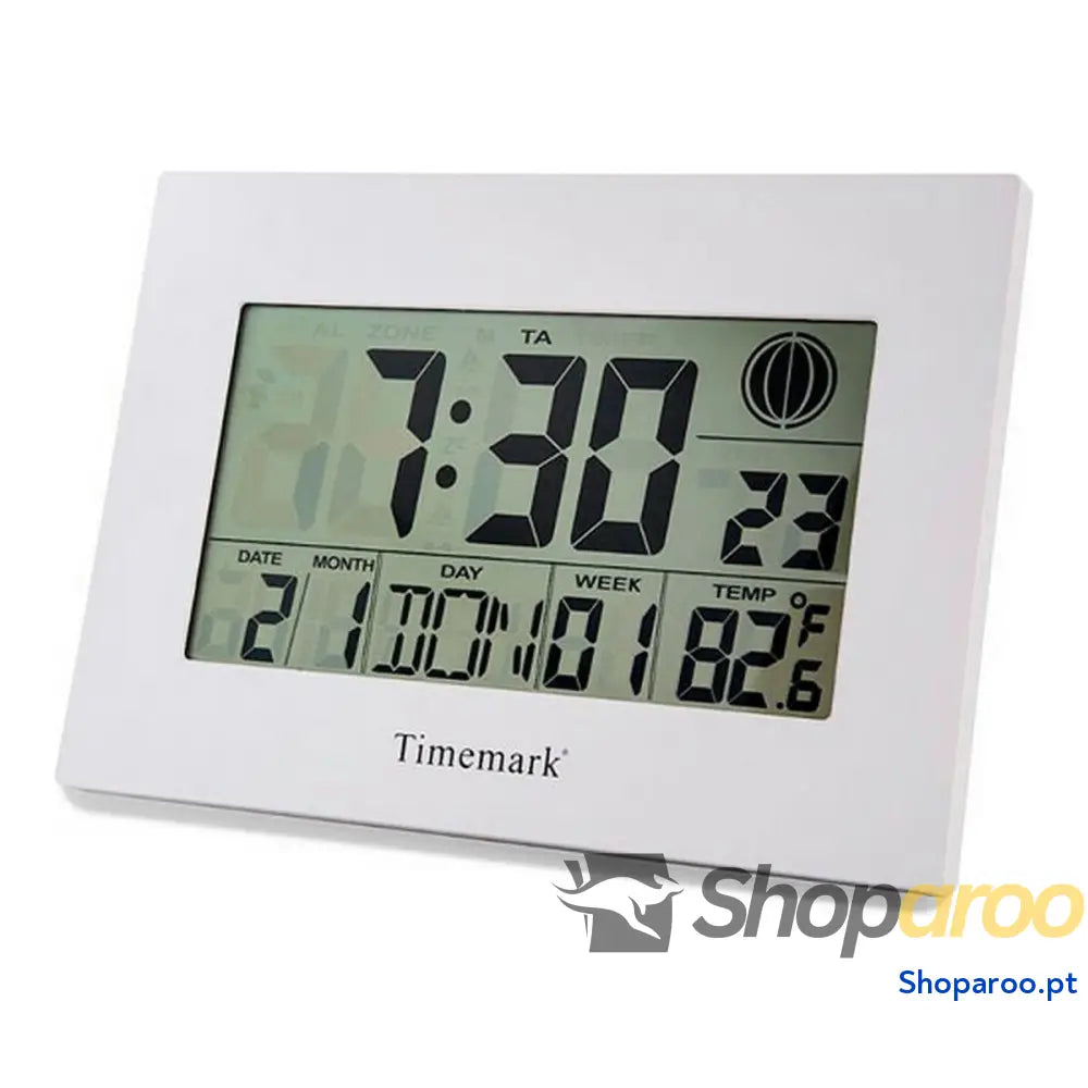 Relógio de Parede com Termómetro Timemark Branco (24 x 17 2 cm)