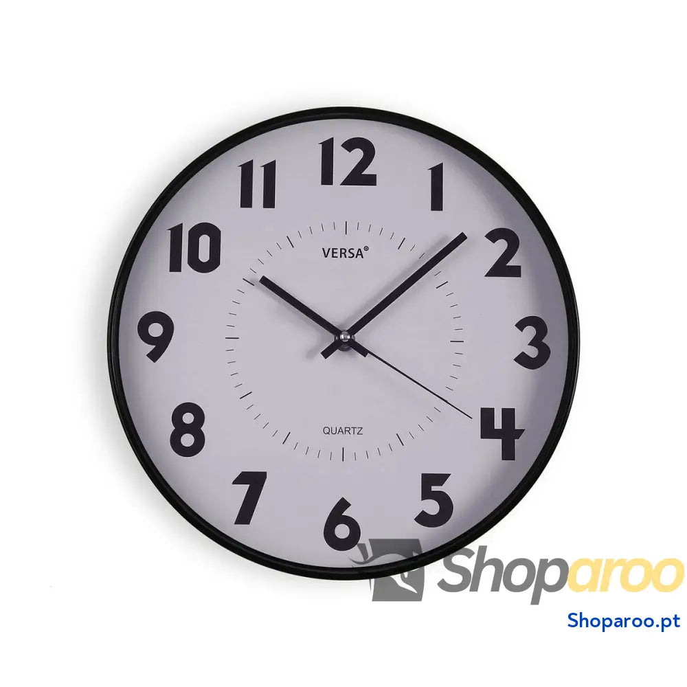 Relógio de Parede Versa Branco Plástico 4 x 30 cm