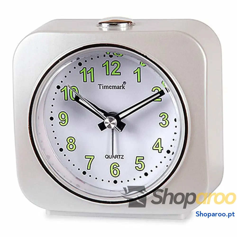 Relógio Despertador Timemark Branco 9 x 4 cm