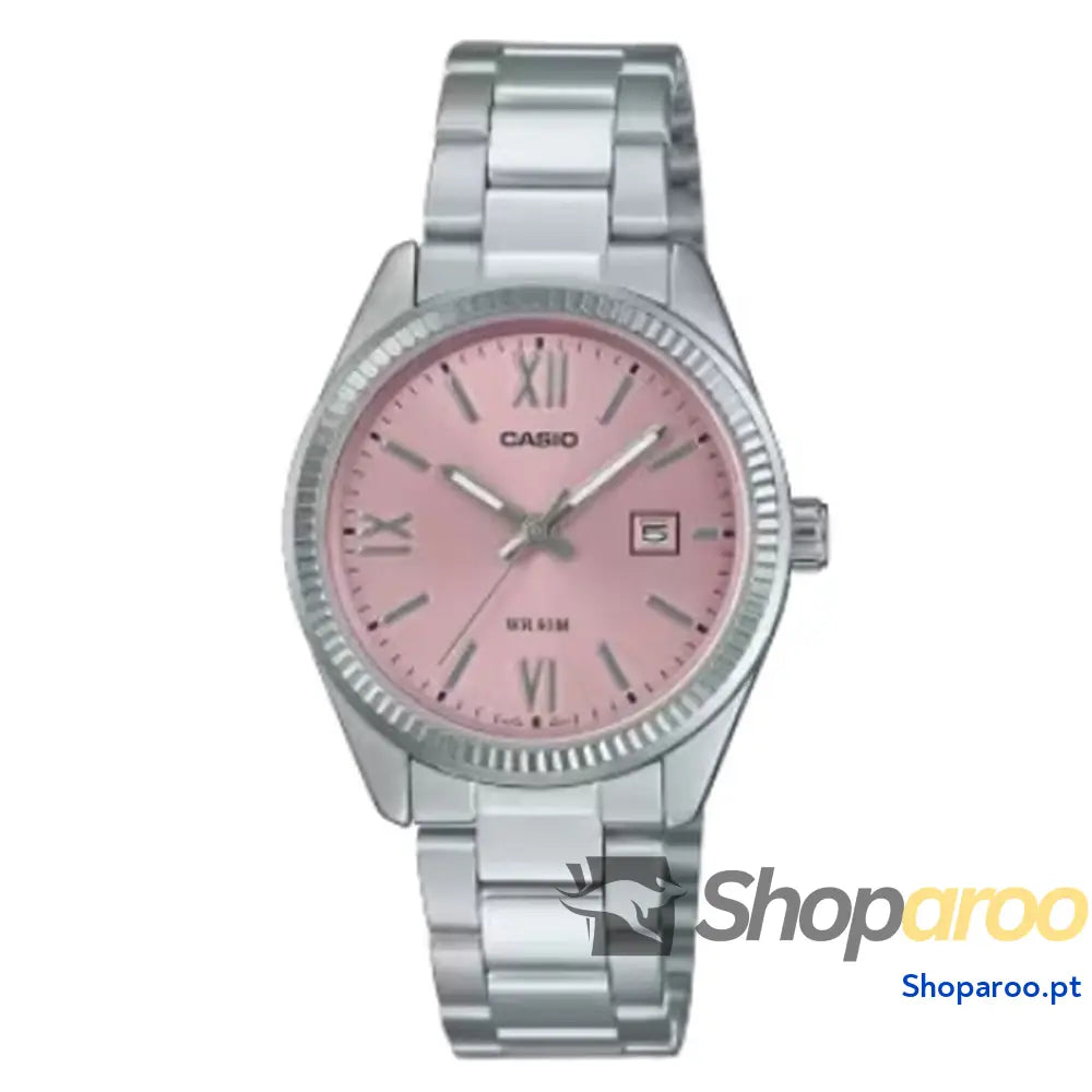 Relógio feminino Casio LADY DATE - PINK Prateado (Ø 30 mm)