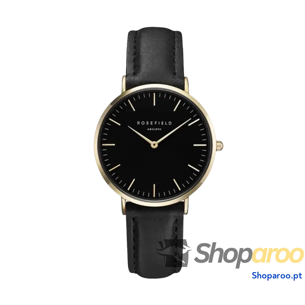 Relógio feminino Rosefield Preto Ouro